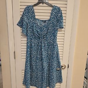 BloomChic Blue Floral Mini Dress